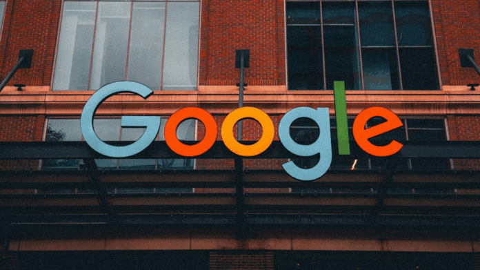 Google Sign at 320 N. Morgan office.