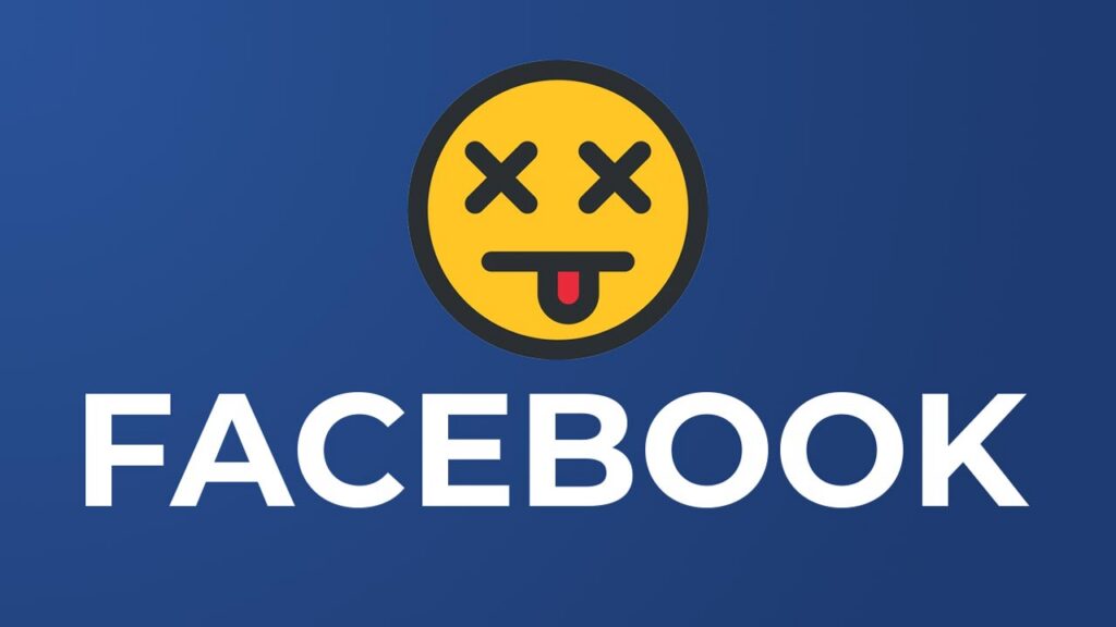 Facebook with dead emoji